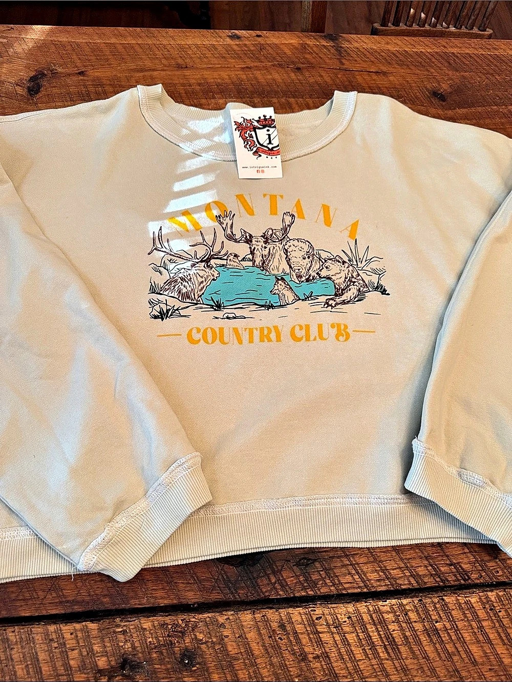 BlankLash Country Club Graphic Sweatshirt Graphic Sweatshirt in Cream Size
